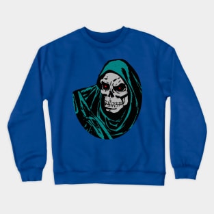 Reaper Skull In Hood Design Crewneck Sweatshirt